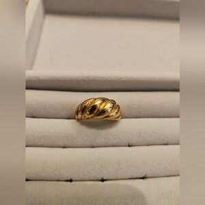 Mejuri Gold Twisted Dome Statement Ring
